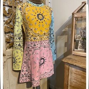 Queen of Sparkles Bandana colorblock dress